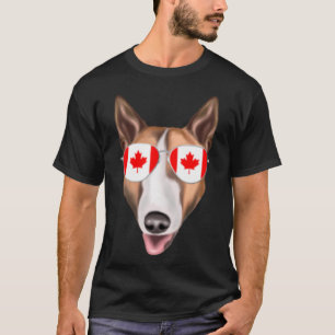 Canadian Flag Bull Terrier Dog Canada Pocket T-Shirt