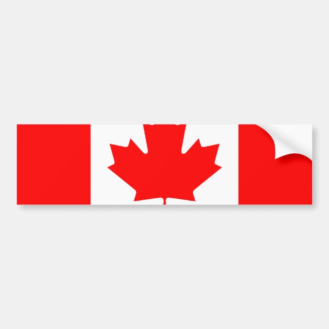 Canadian Flag Bumper Sticker (Front)