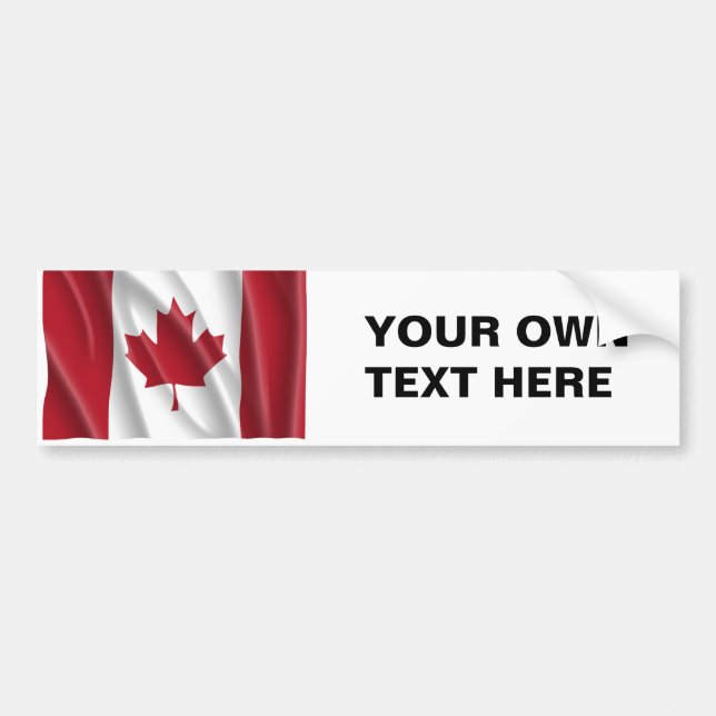 CANADIAN FLAG BUMPER STICKER (Front)