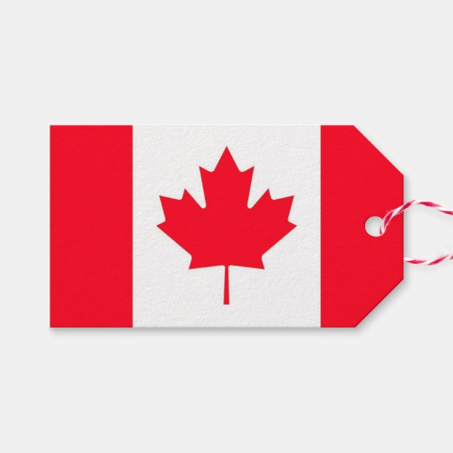 Canadian flag. CANADA. Gift Tags (Front (Horizontal))