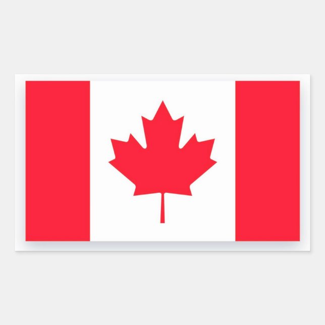 Canadian flag. CANADA. Sticker (Front)