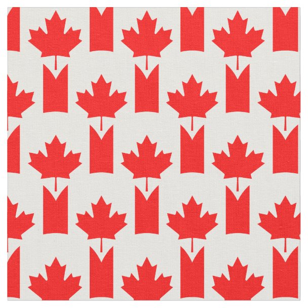 Canadian National Maple Leaf Tartan Fabric Zazzle.ca