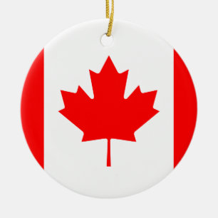 Canadian Flag Ceramic Ornament