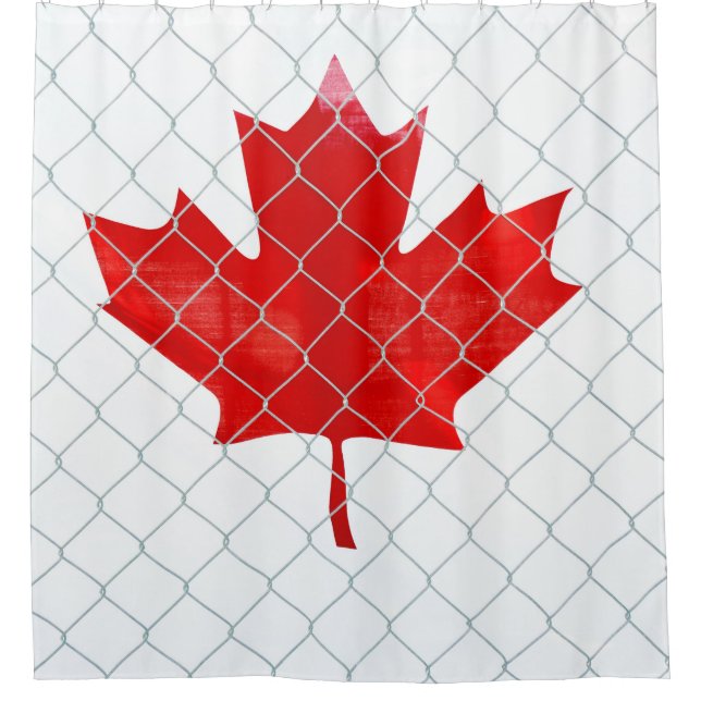 Canadian Flag. Chain Link Fence. Rustic. Cool. (Front)