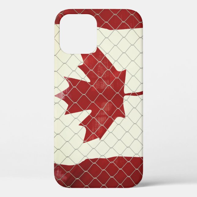 Canadian Flag. Chain Link Fence. Rustic. Cool. Case-Mate iPhone Case (Back)