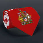 Canadian Flag & Coat of Arms, Canada Tie<br><div class="desc">Canadian Flag & Coat of Arms,  Canada Neck Tie by World Flags United.</div>