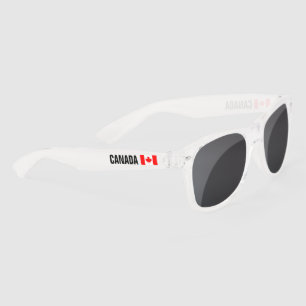Canadian flag custom Canada Day party clear Sunglasses