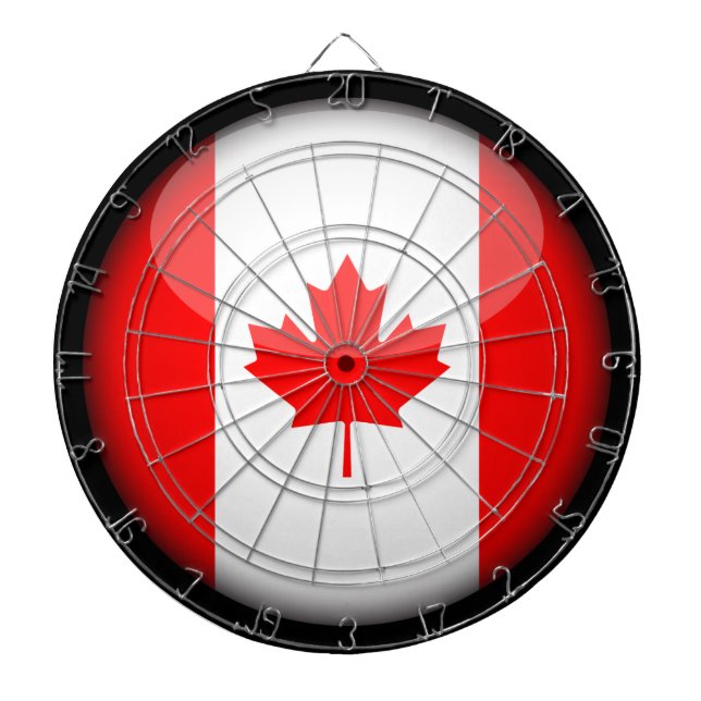 Canadian Flag & Darts - sports game board /Canada Dartboard (Front)