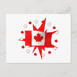 Canadian Flag Design Postcard