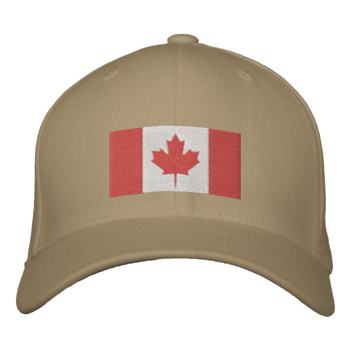 Canadian flag embroidered hat Zazzle.ca