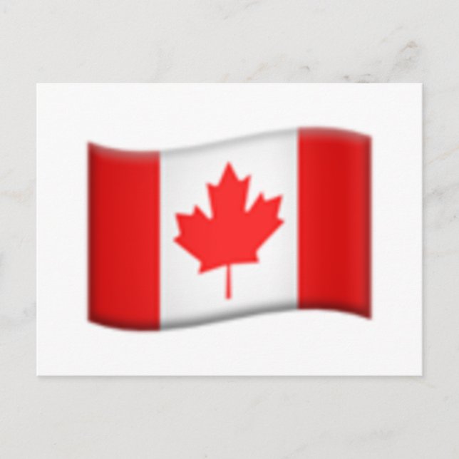 Canadian flag - Emoji Postcard (Front)