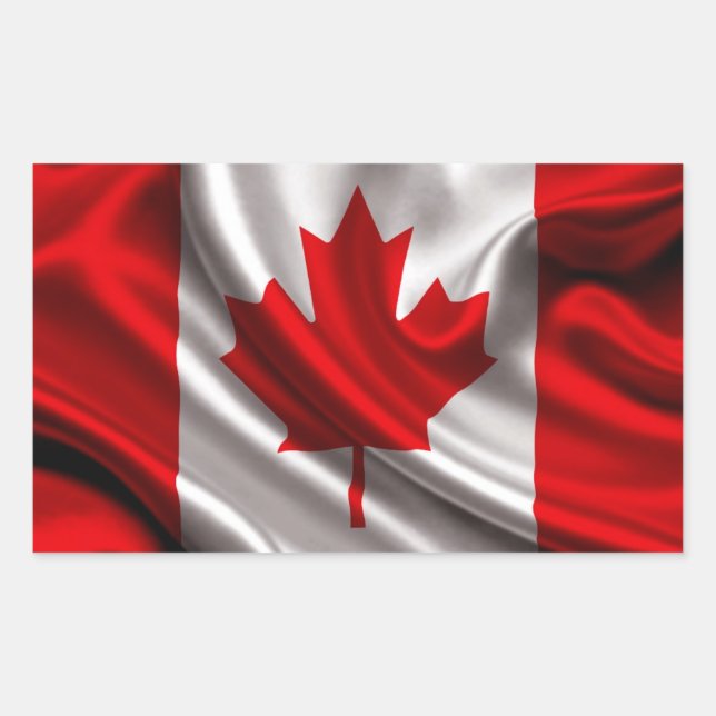 Canadian Flag Fabric Sticker (Front)