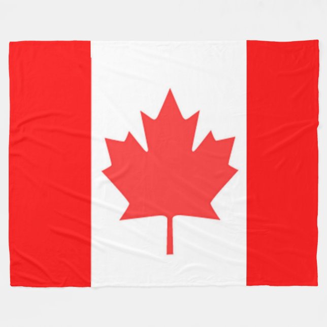 CANADIAN FLAG FLEECE BLANKET (Front (Horizontal))