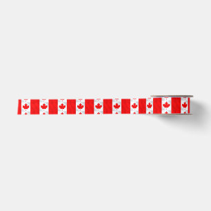 Canadian Flag Gloss Satin Ribbon
