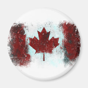 Canadian Flag Graffiti Magnet