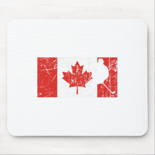 Canadian Flag - Ice Hockey Mouse Pad