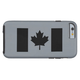 Canadian Flag in Black Tough iPhone 6 Case