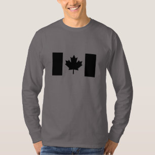 Canadian Flag in Black Decor T-Shirt