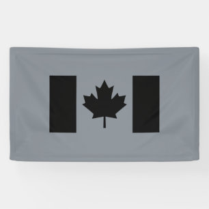 Canadian Flag in Black Graphic Banner
