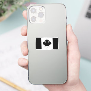 Canadian Flag in Black Graphic Design