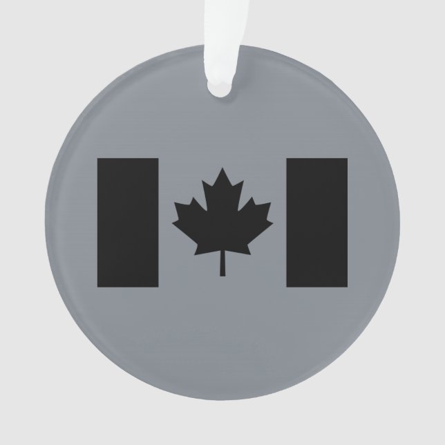 Canadian Flag in Black Ornament (Front)