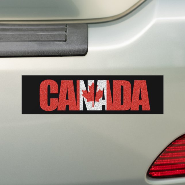 Canadian Flag Bumper Sticker – Red White Vinyl Decal For Cars, Vans, Trailers