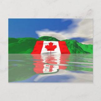 Canadian Flag Land Postcard