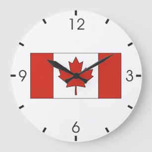 Canadian Flag Large Clock