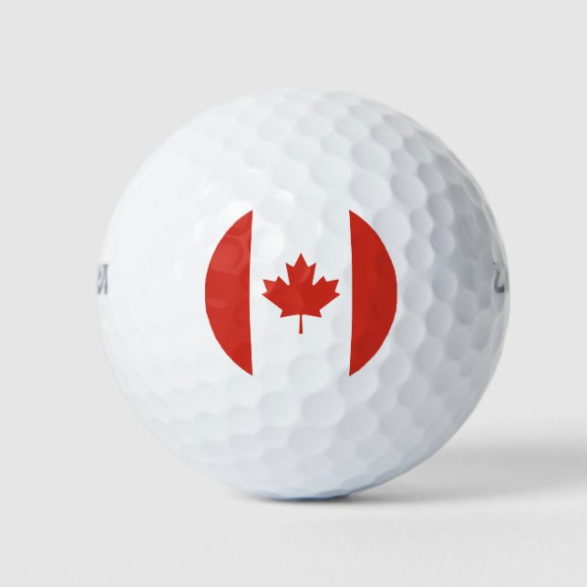 Canadian Flag (Maple Leaf) (Canada) Golf Balls (Front)