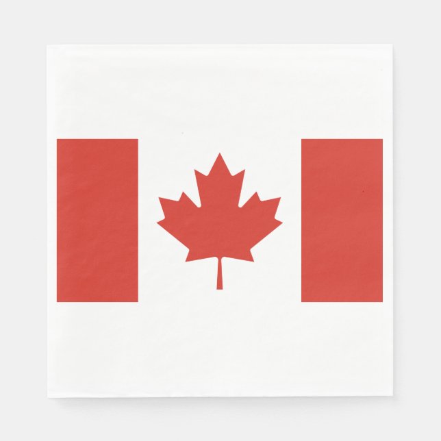Canadian Flag (Maple Leaf) (Canada) Napkin (Front)