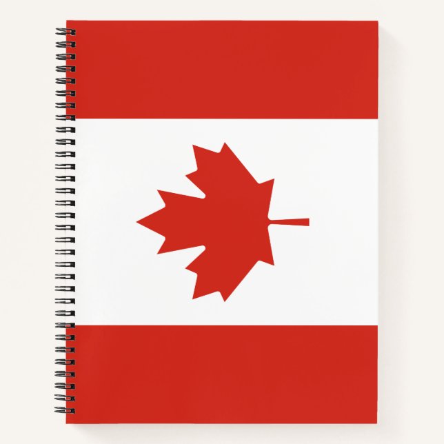 Canadian Flag (Maple Leaf) (Canada) Notebook (Front)