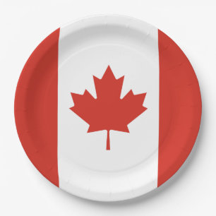 Canadian Flag (Maple Leaf) (Canada) Paper Plate
