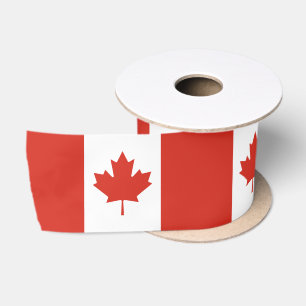 Canadian Flag (Maple Leaf) (Canada) Satin Ribbon