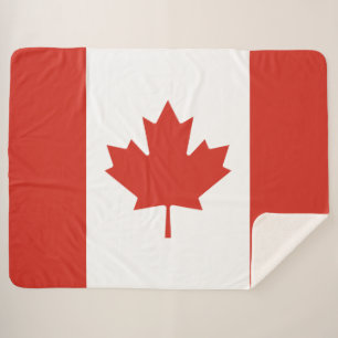 Canadian Flag (Maple Leaf) (Canada) Sherpa Blanket