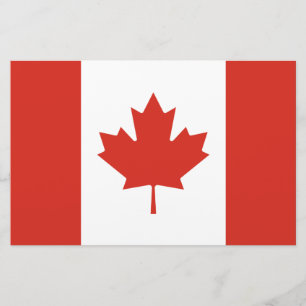 Canadian Flag (Maple Leaf) (Canada) Stationery
