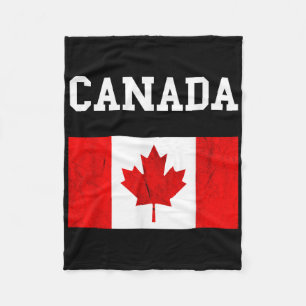 Canadian Flag Maple Leaf Canadian Flag Fleece Blanket