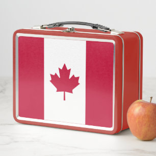 Canadian Flag Metal Lunch Box