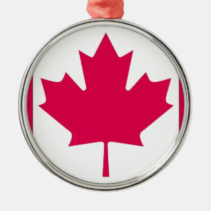 Canadian Flag Metal Ornament