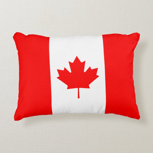 Canadian Flag of Canada Maple Leaf Decorative Pillow (Front)