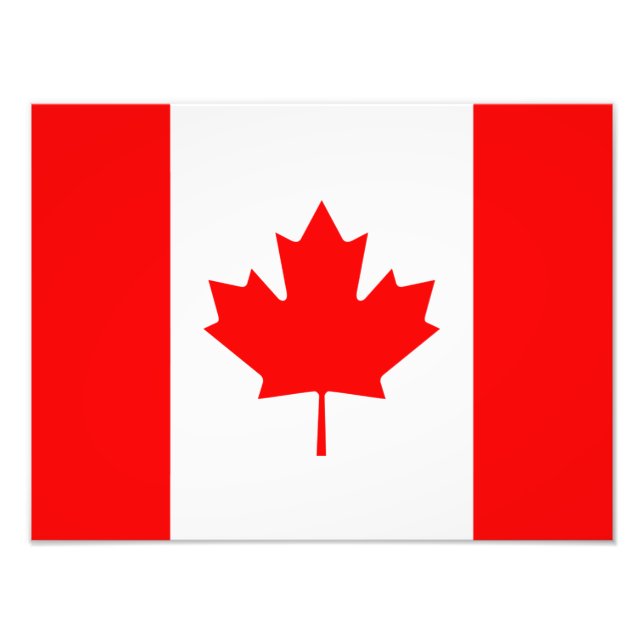 Canadian Flag of Canada Red Maple Leaf l'Unifolié Photo Print (Front)