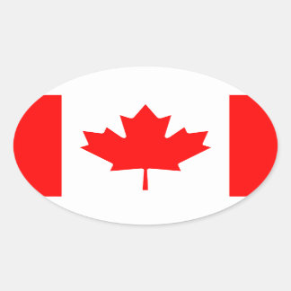 Canadian flag oval sticker | Flag of Canada