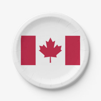 Canadian Flag Paper Plates