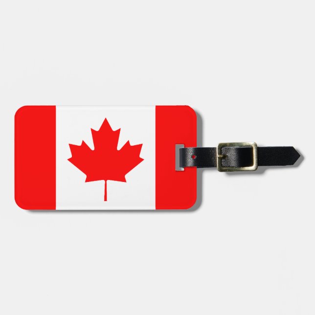 Canadian Flag Personalized Luggage Tag (Front Horizontal)