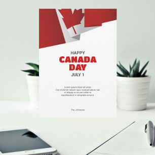 Canadian Flag Pop Art   Happy Canada Day Greeting Card