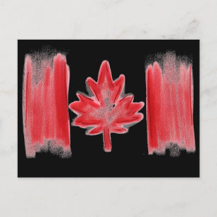 Canadian flag postcard