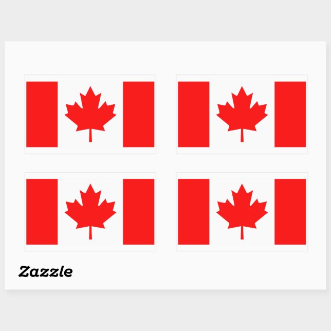 Canadian Flag Red Graphic Art Sticker (Sheet)