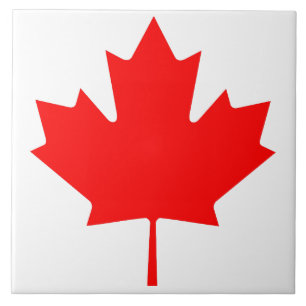 Canadian Flag Red Maple Leaf Tile