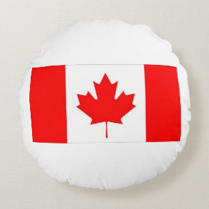 CANADIAN FLAG ROUND PILLOW
