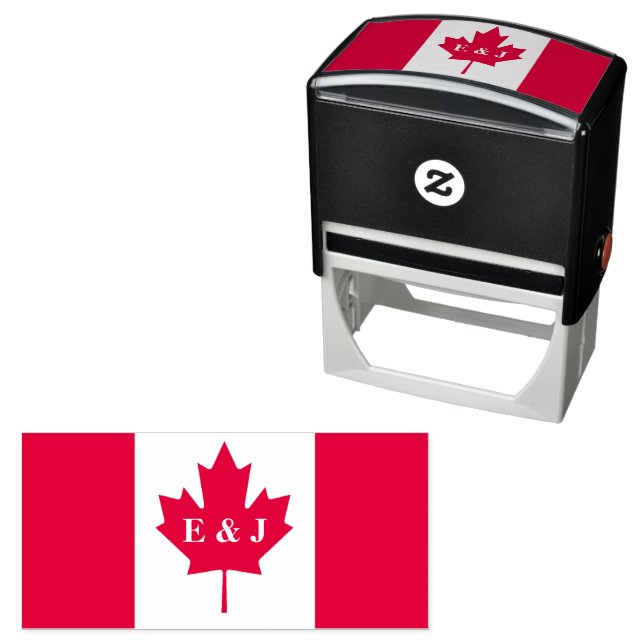 Canadian Flag Self-inking Stamp (In Situ)