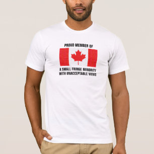 Canadian Flag Small Fringe Minority  T-Shirt
